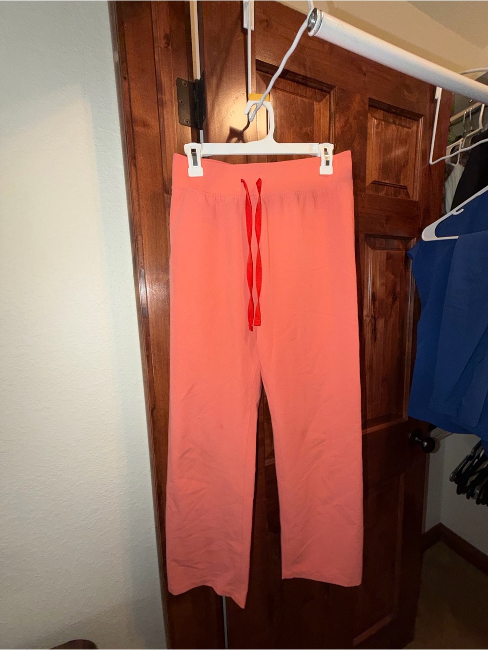 Figs Coral Pink Drawstring Scrub Pants